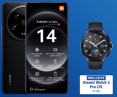 Xiaomi 14 Ultra| 5G inkl. Watch 2 Pro LTE Xiaomi 14 Ultra| 5G inkl. Watch 2 Pro LTE