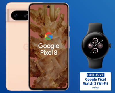 Google Pixel 8 inkl. Google Watch 2 Google Pixel 8 inkl. Google Watch 2