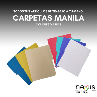 📁Carpetas Manila colores varios

Consulte el color que desea