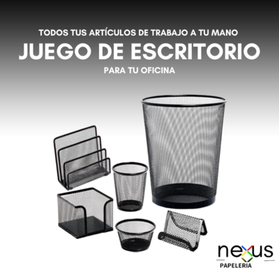 🗑Juego de escritorio Metal 6 piezas