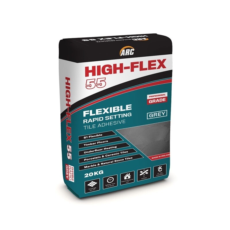 High-Flex 55 Rapid Set Adhesive 20KG White