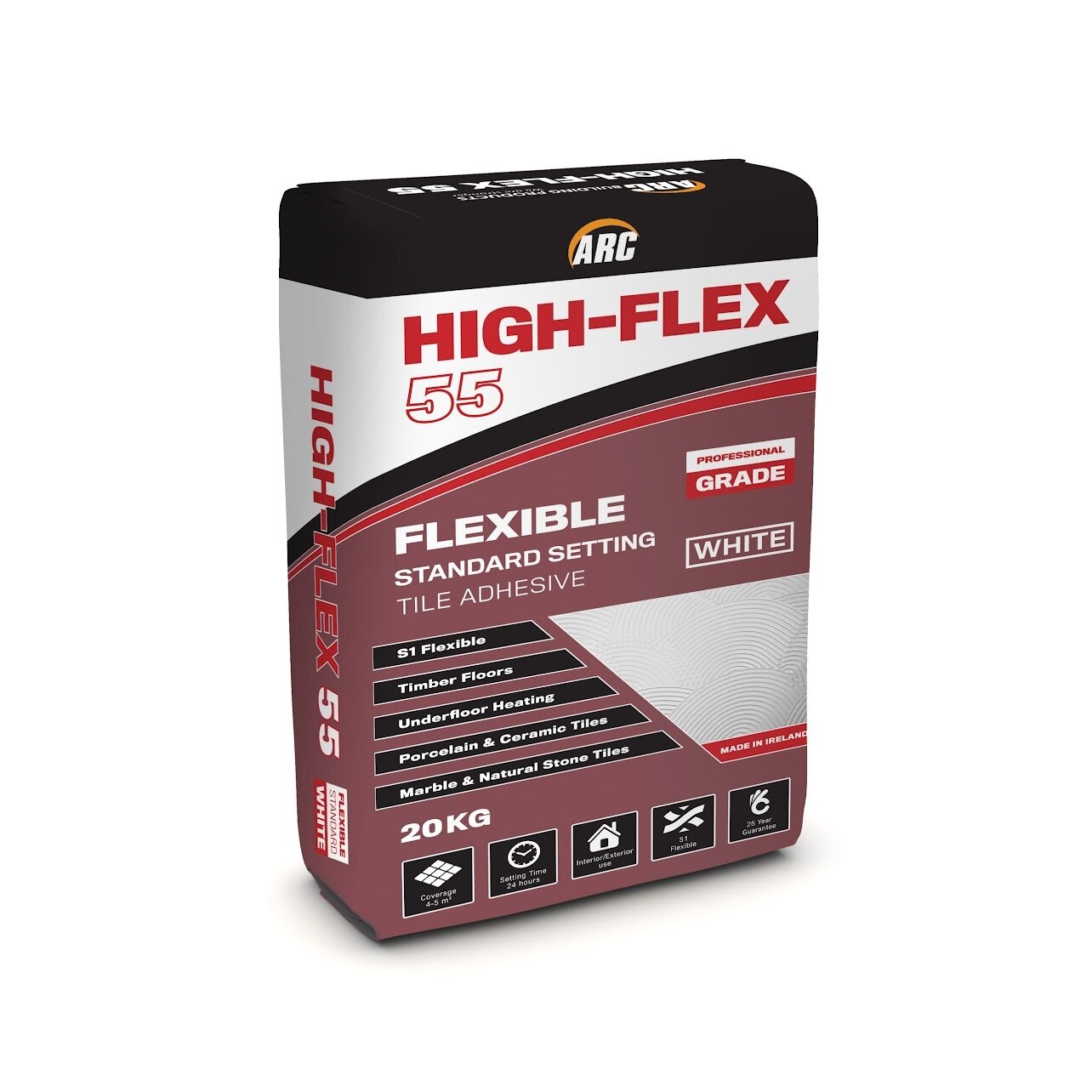 High-Flex 55 Standard Set Adhesive 20KG White