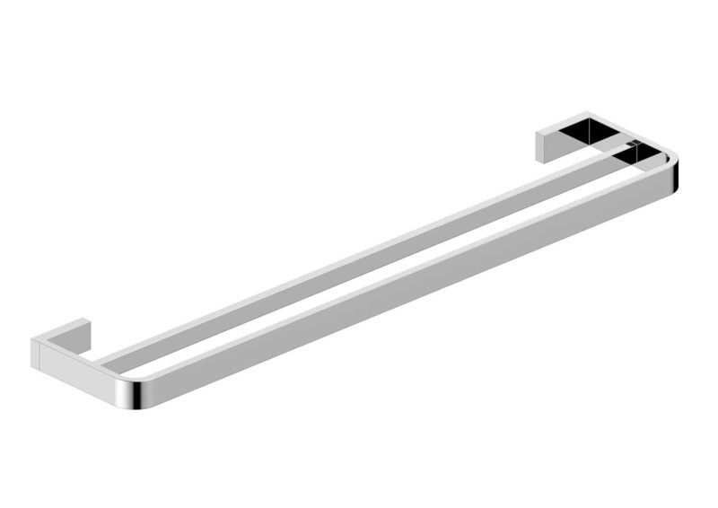 Hudson Double Towel Rail Chrome