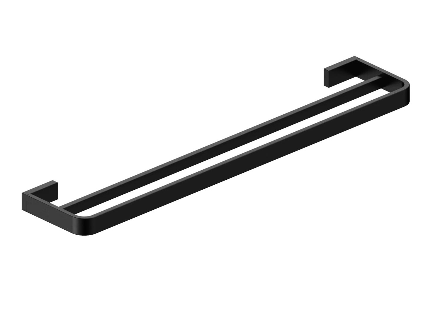 Skye Double Towel Rail Matt Black
