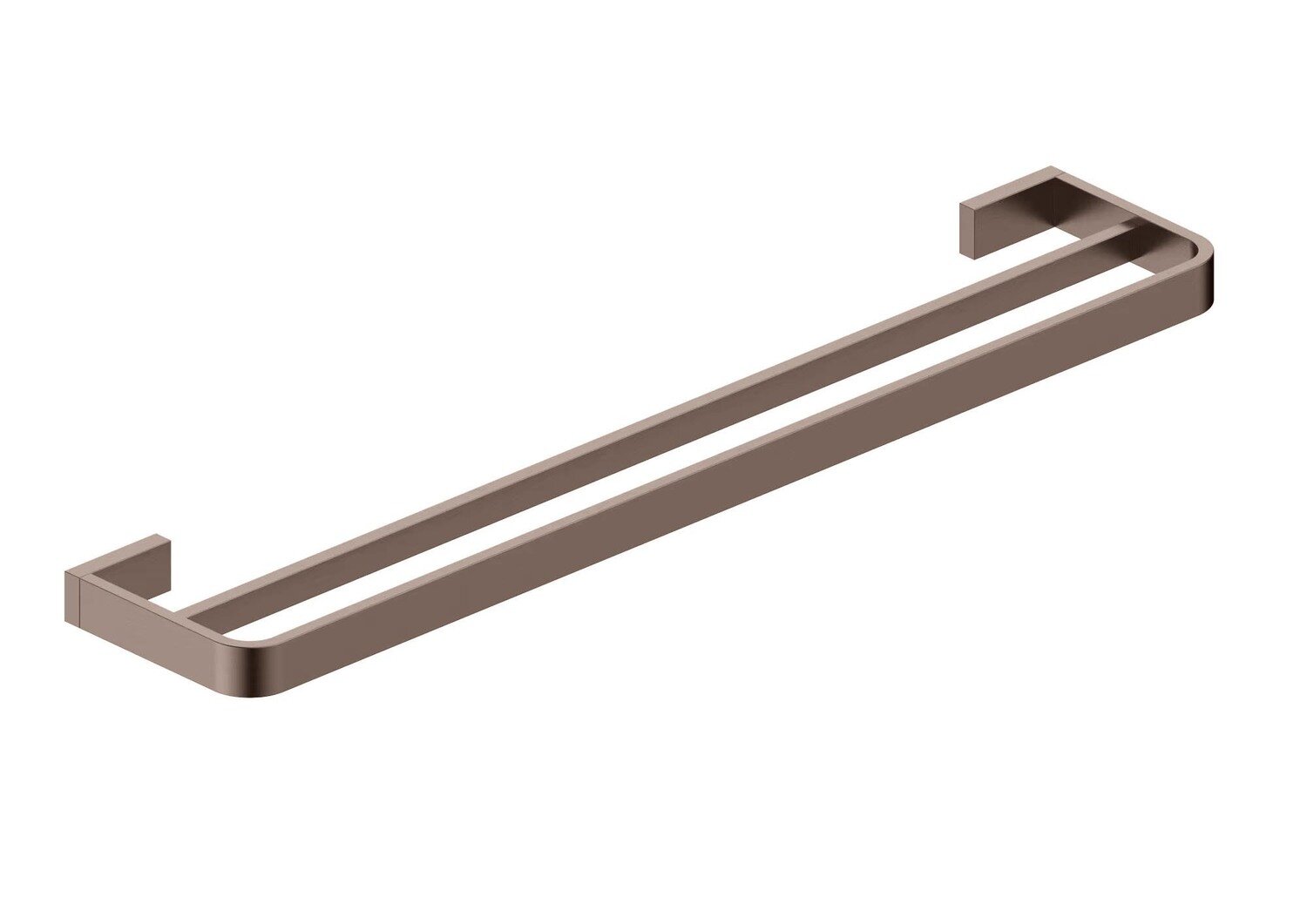Nala Double Towel Rail Brushed Bronze