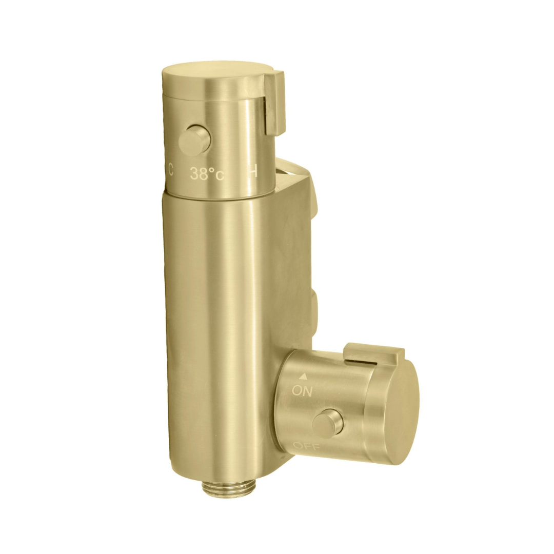 Thermostatic Vertical Valve for Douche Brushed Brass