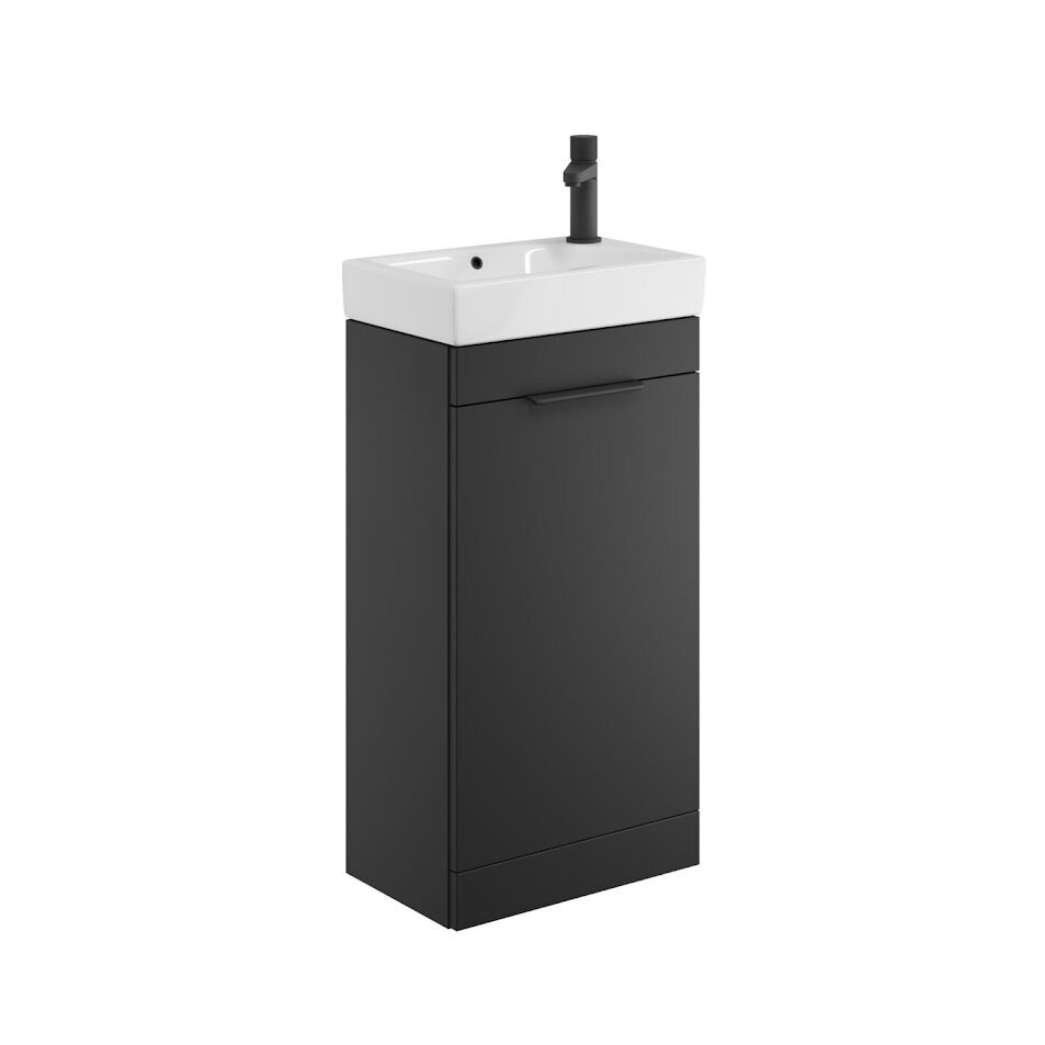 Esme 450 Cloakroom Unit Matt Black (incl basin)