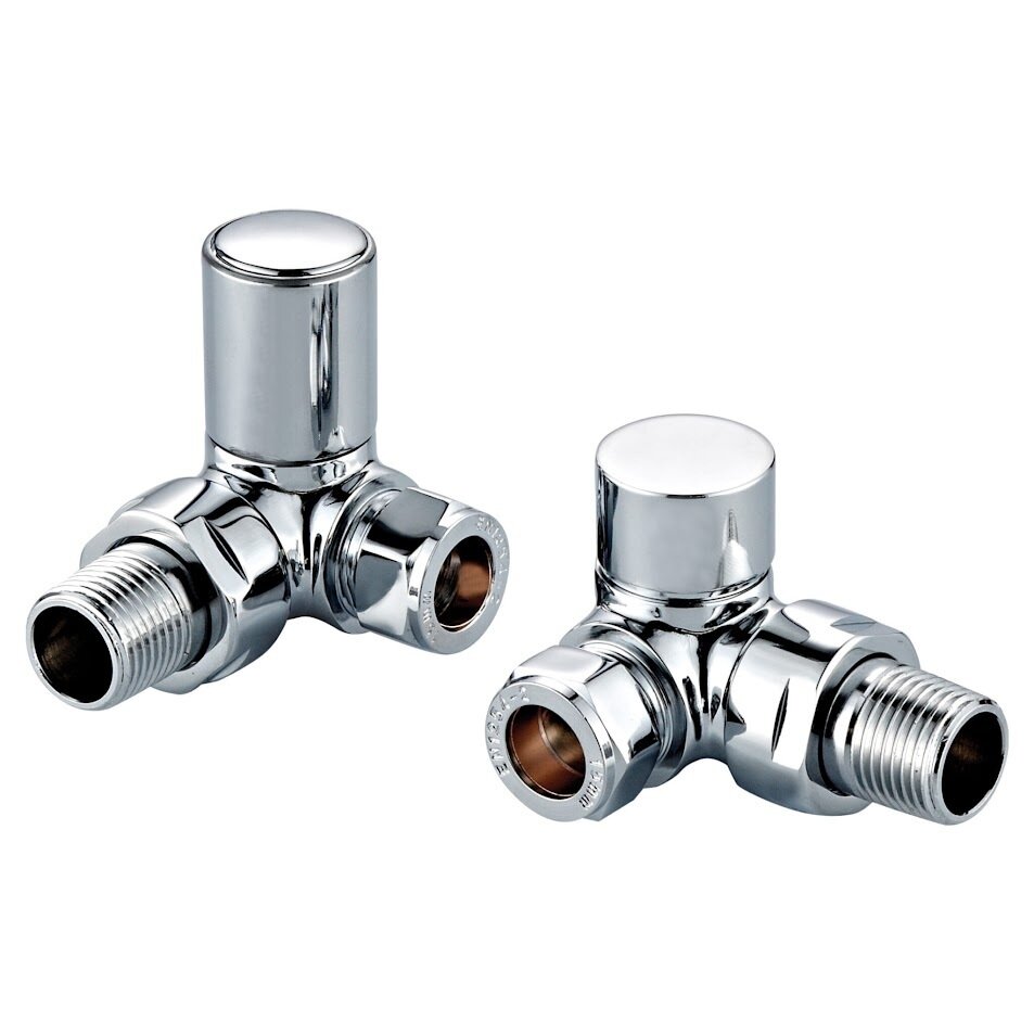 Corner Valve Chrome 15mm (pair)