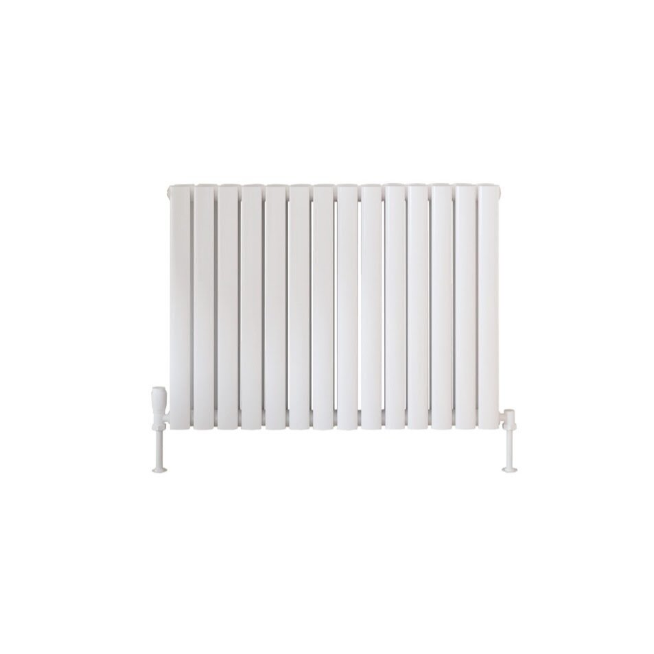 Blossom Horizontal Double White Designer Radiator 944 x 600