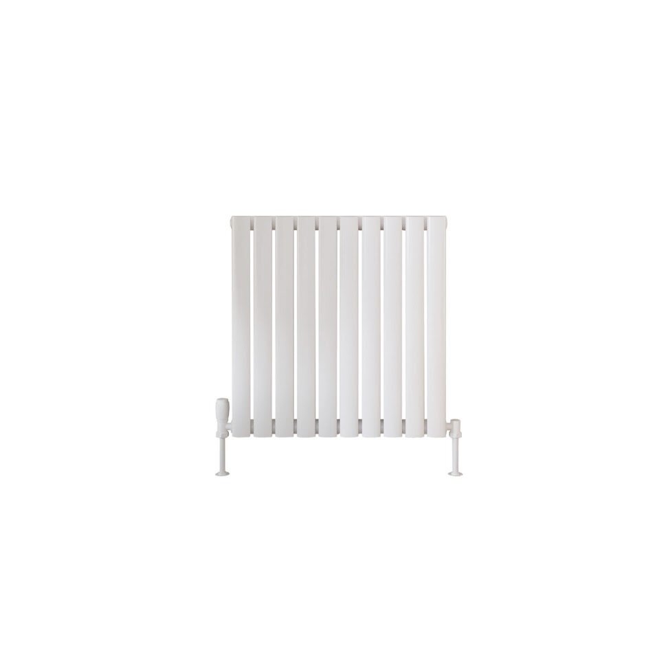 Blossom Horizontal Single White Designer Radiator 590 x 600