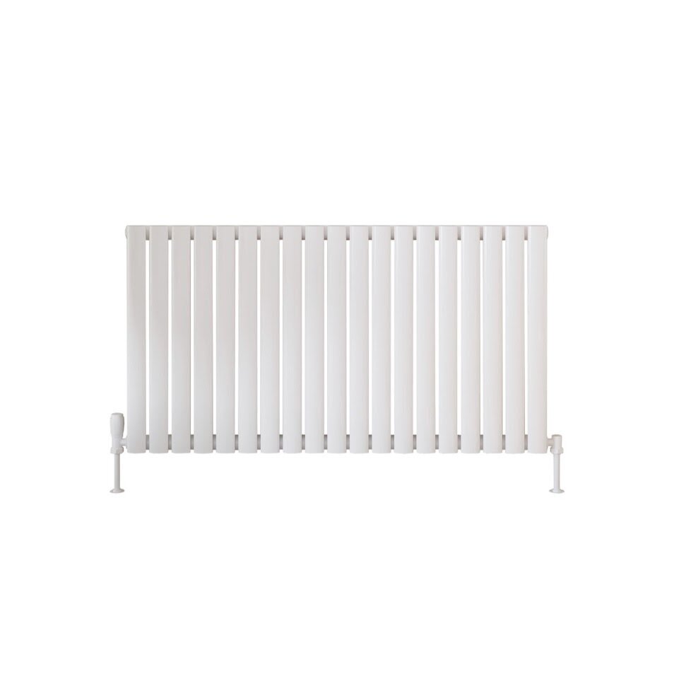 Blossom Horizontal Single White Designer Radiator 1121 x 600