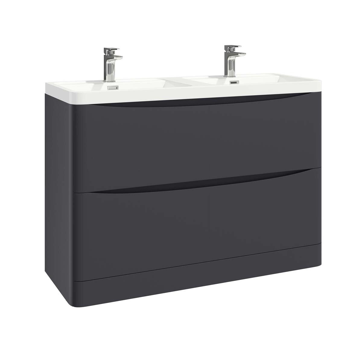 Topaz 1200 Floor Cabinet Matt Grey with Basin