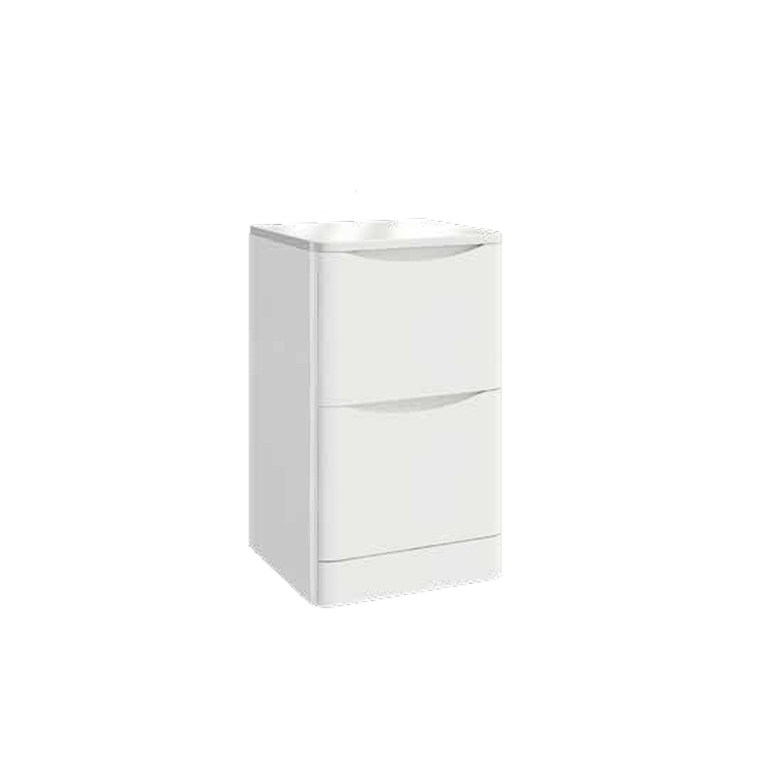 Topaz 500 Floor Cabinet High Gloss White with Counter Top