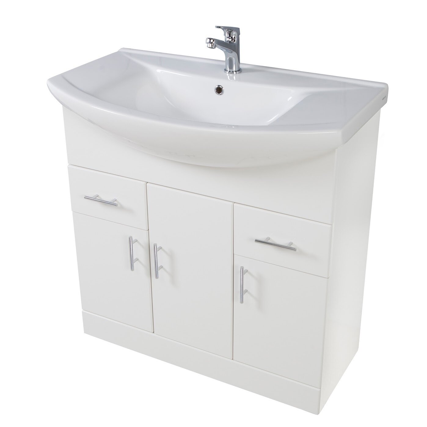 Nayara 950 Floor Cabinet Polar White (incl basin)