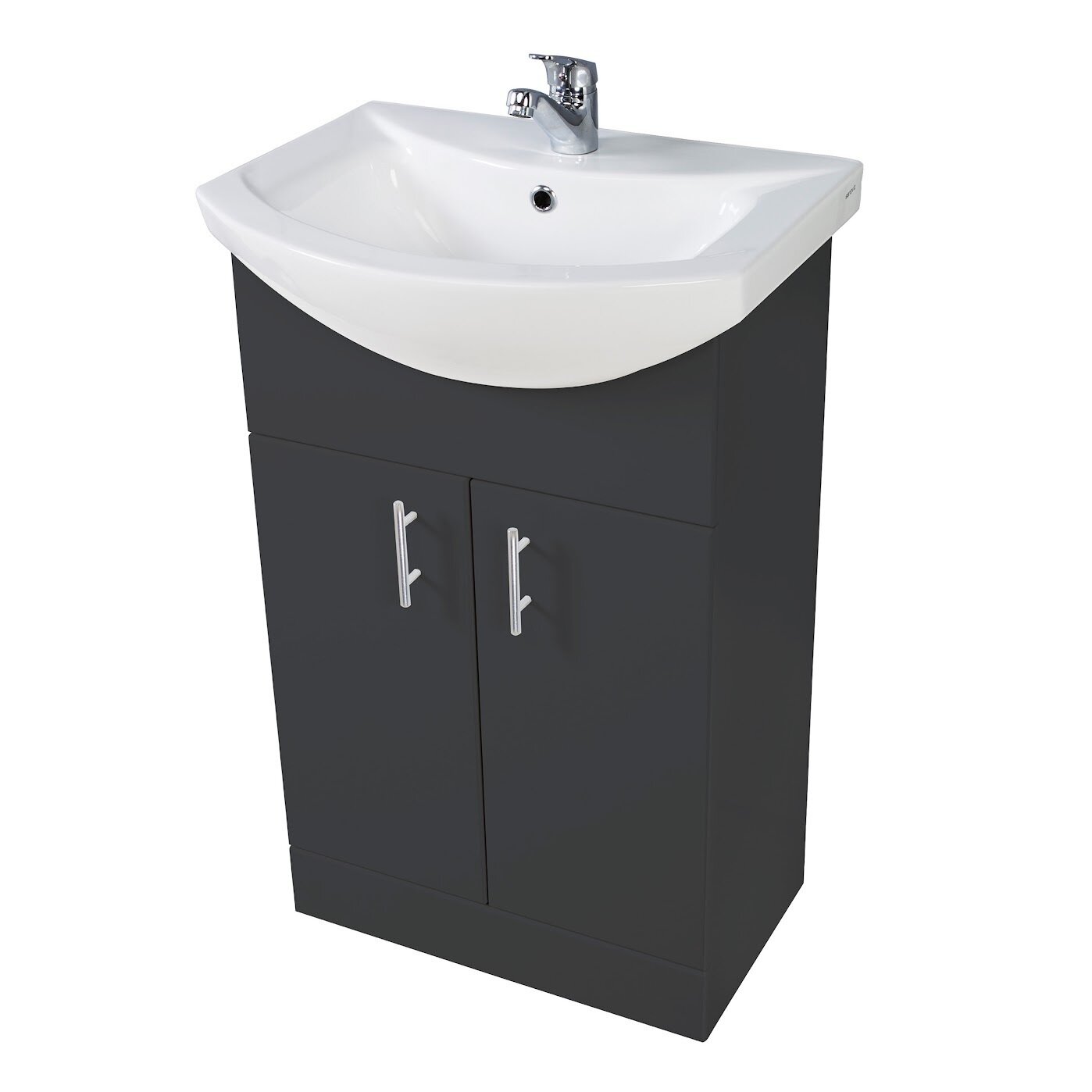 Nayara 550 Floor Cabinet Gloss Anthracite (incl basin)