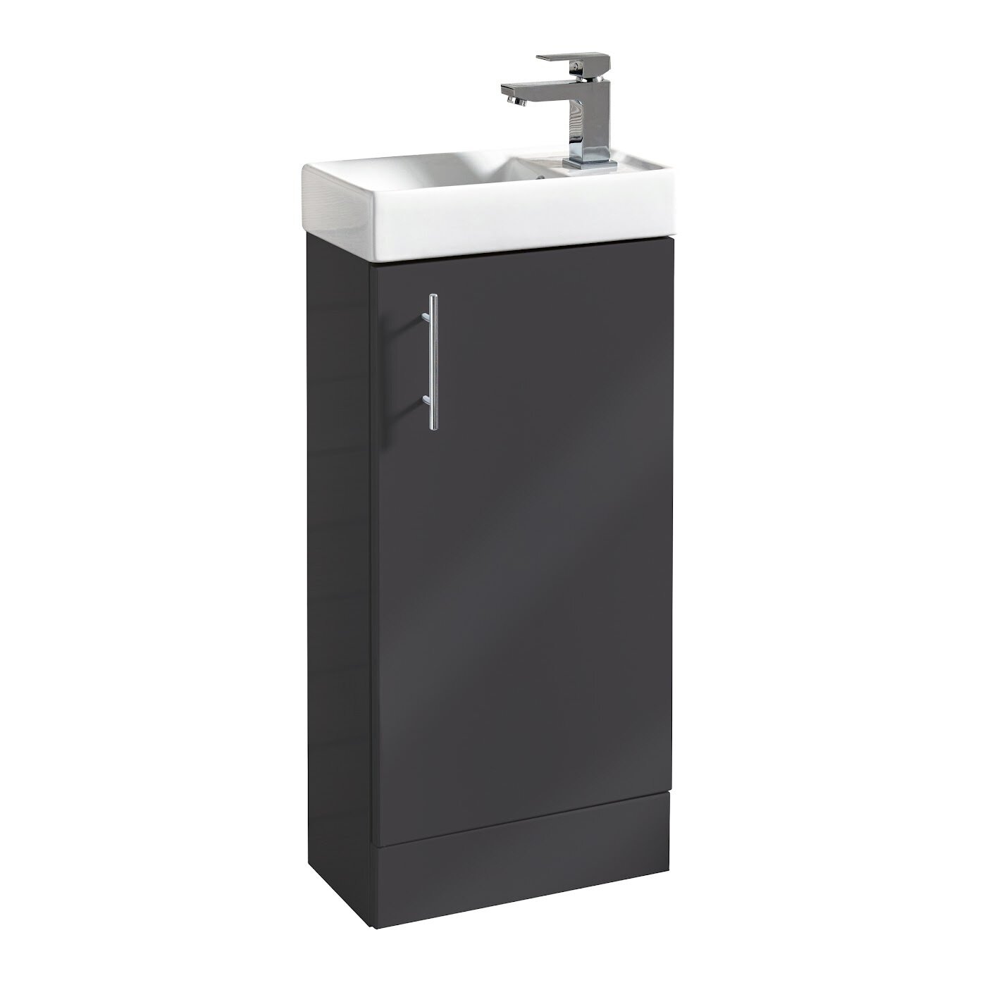 Nayara Floorstanding Furniture Pack Gloss Anthracite (incl basin)