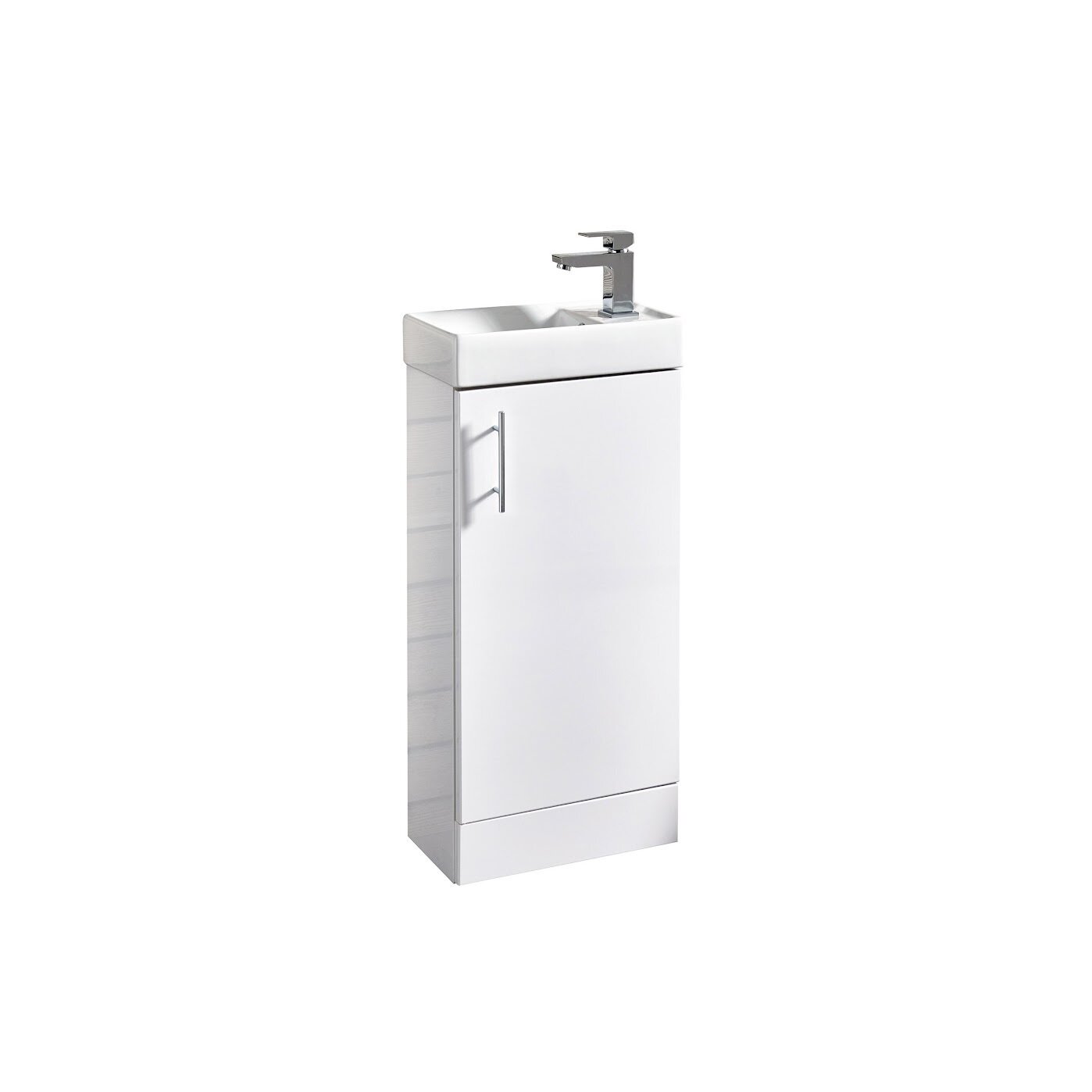 Nayara Floorstanding Furniture Pack High Gloss White (incl basin)