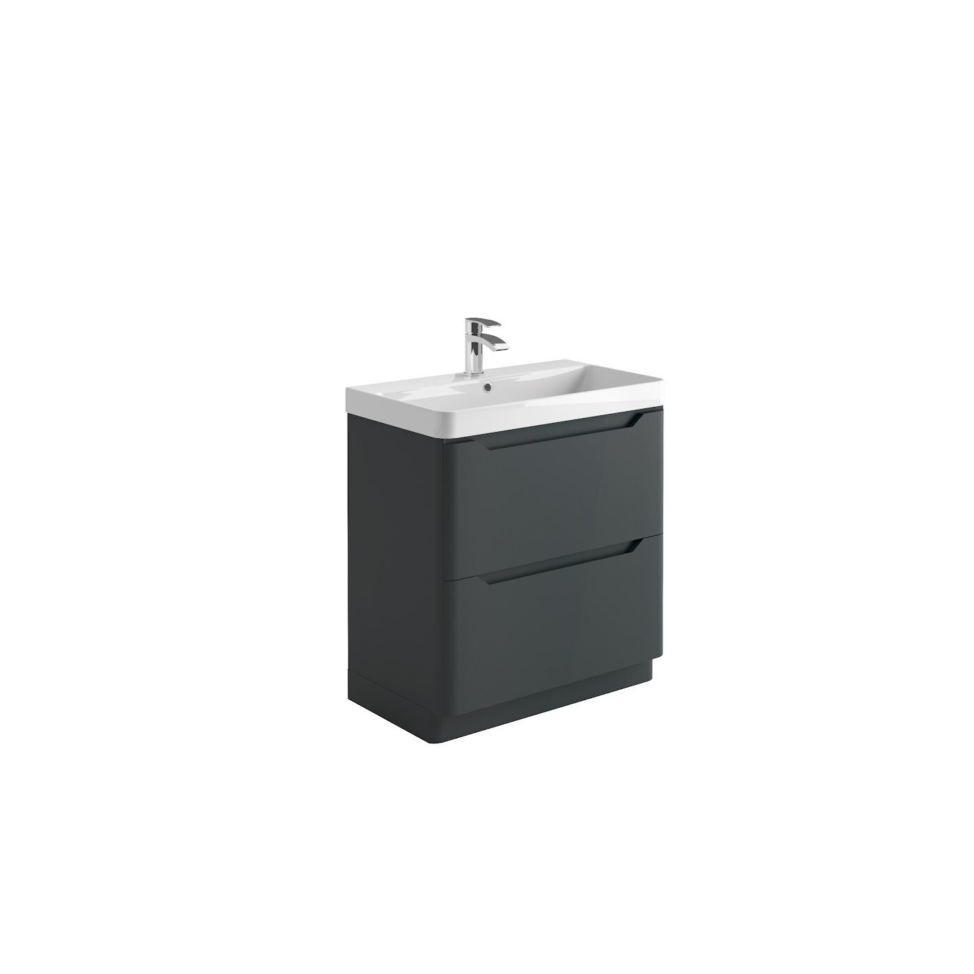 Medora 800 Floor Cabinet Matt Anthracite (incl basin)