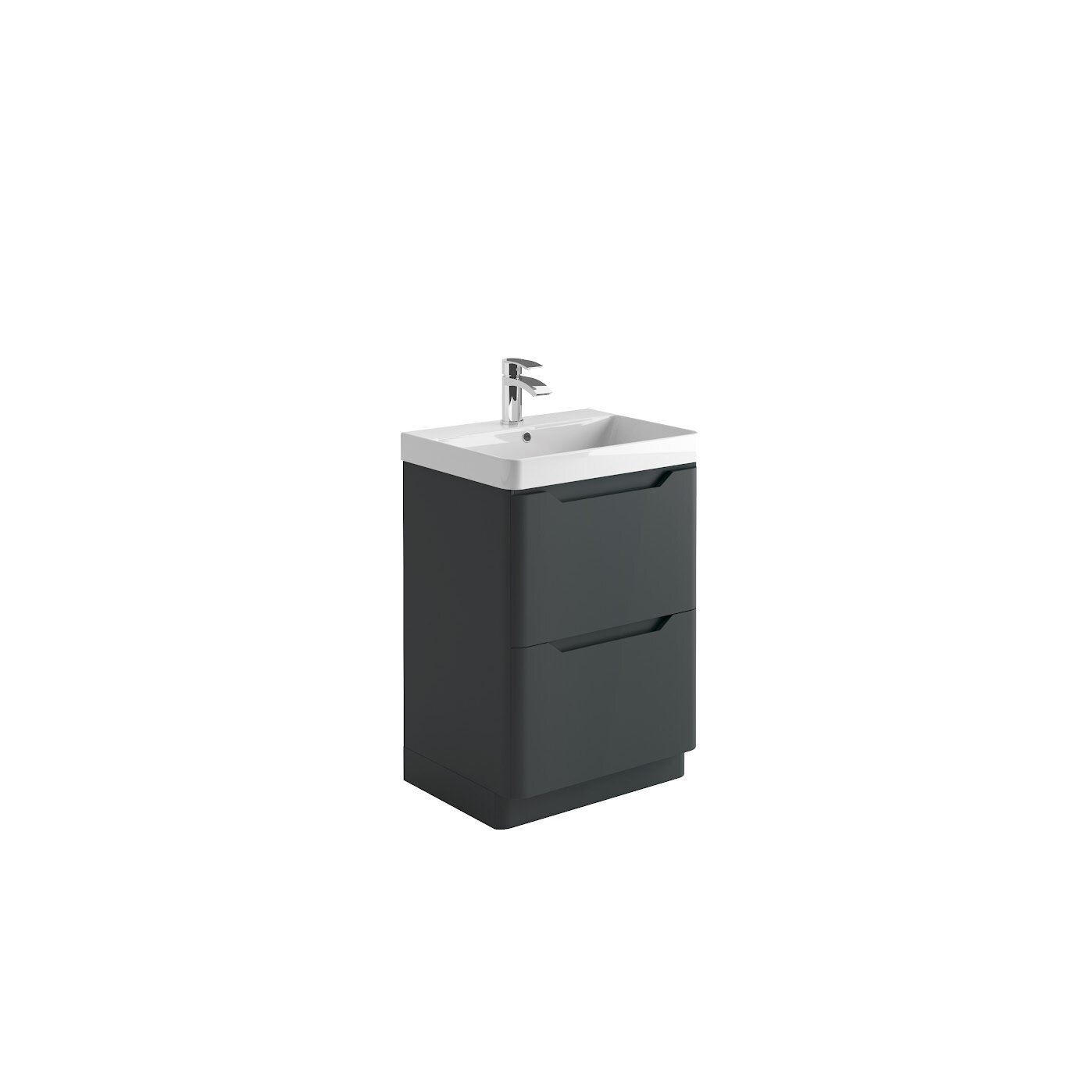 Medora 600 Floor Cabinet Matt Anthracite (incl basin)