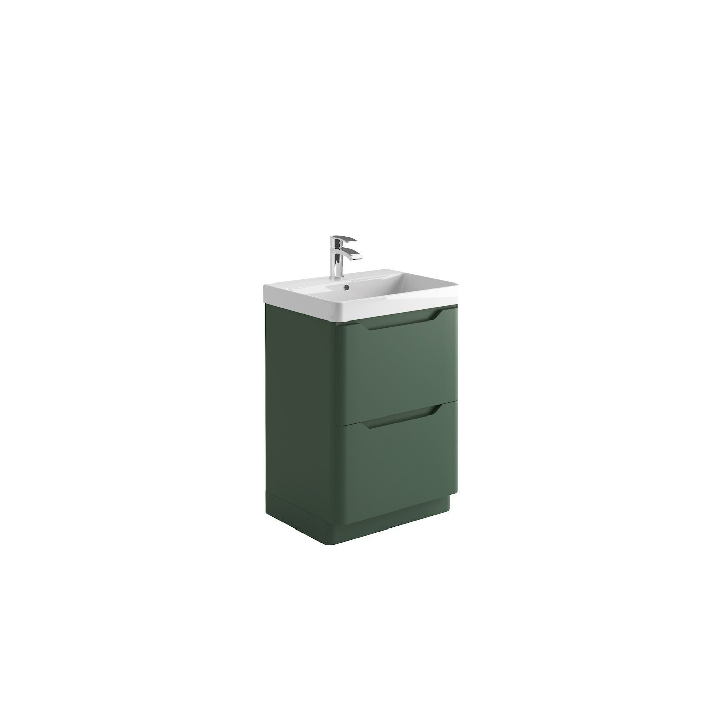 Medora 600 Floor Cabinet Matt Sage Green (incl basin)