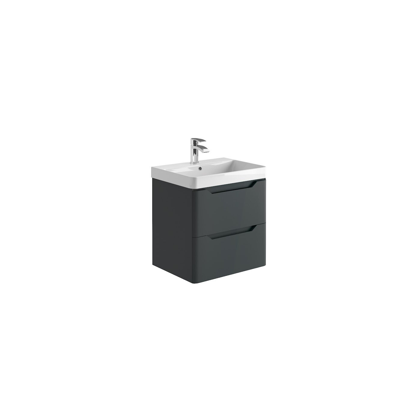 Medora 600 Wall Cabinet Matt Anthracite (incl basin)