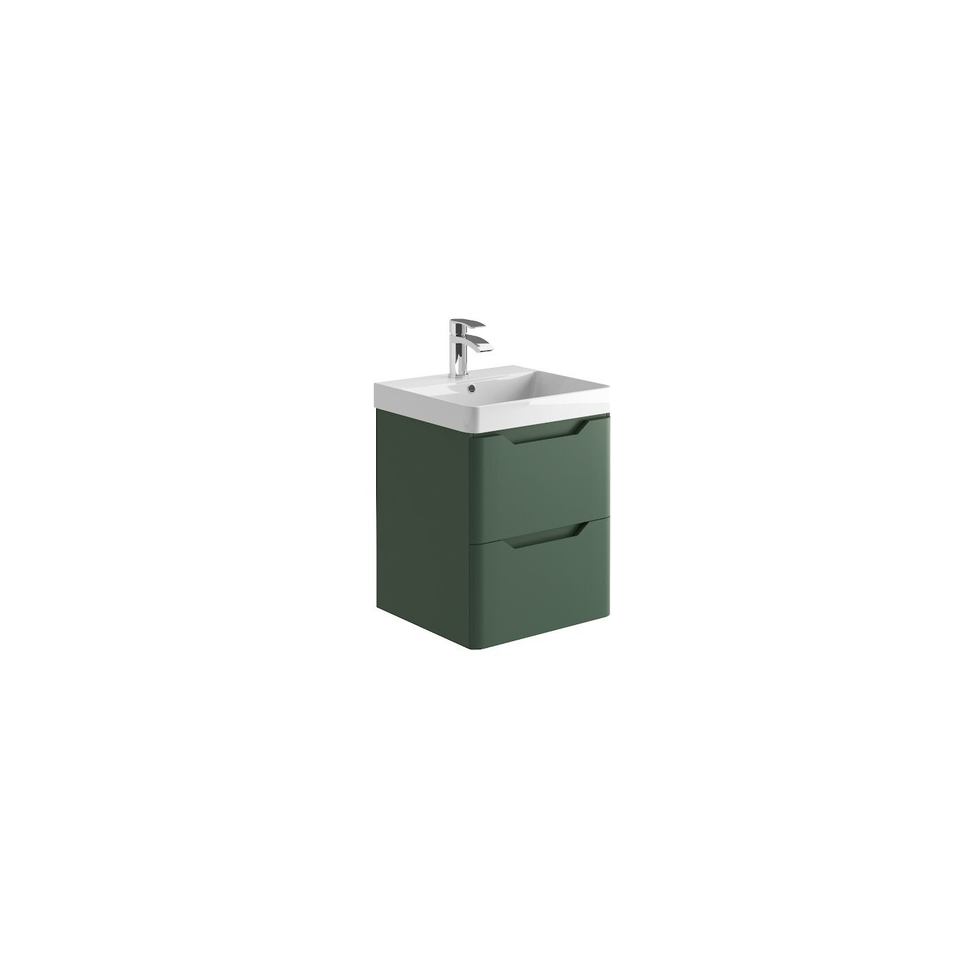 Medora 500 Wall Cabinet Matt Sage Green (incl basin)