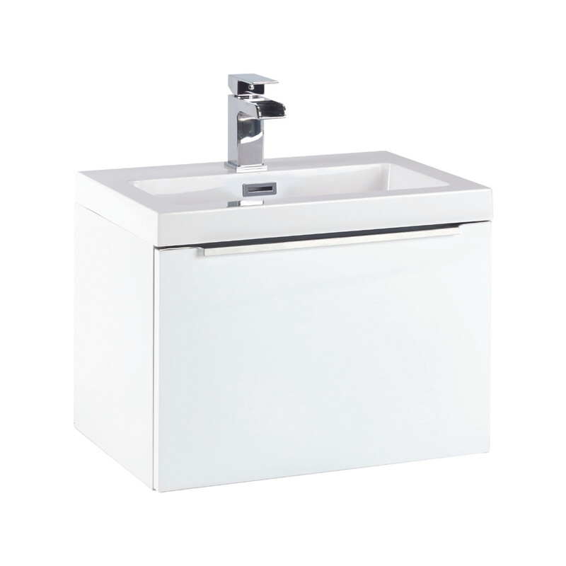 Mona 500 Basin Cabinet High Gloss White (incl basin)