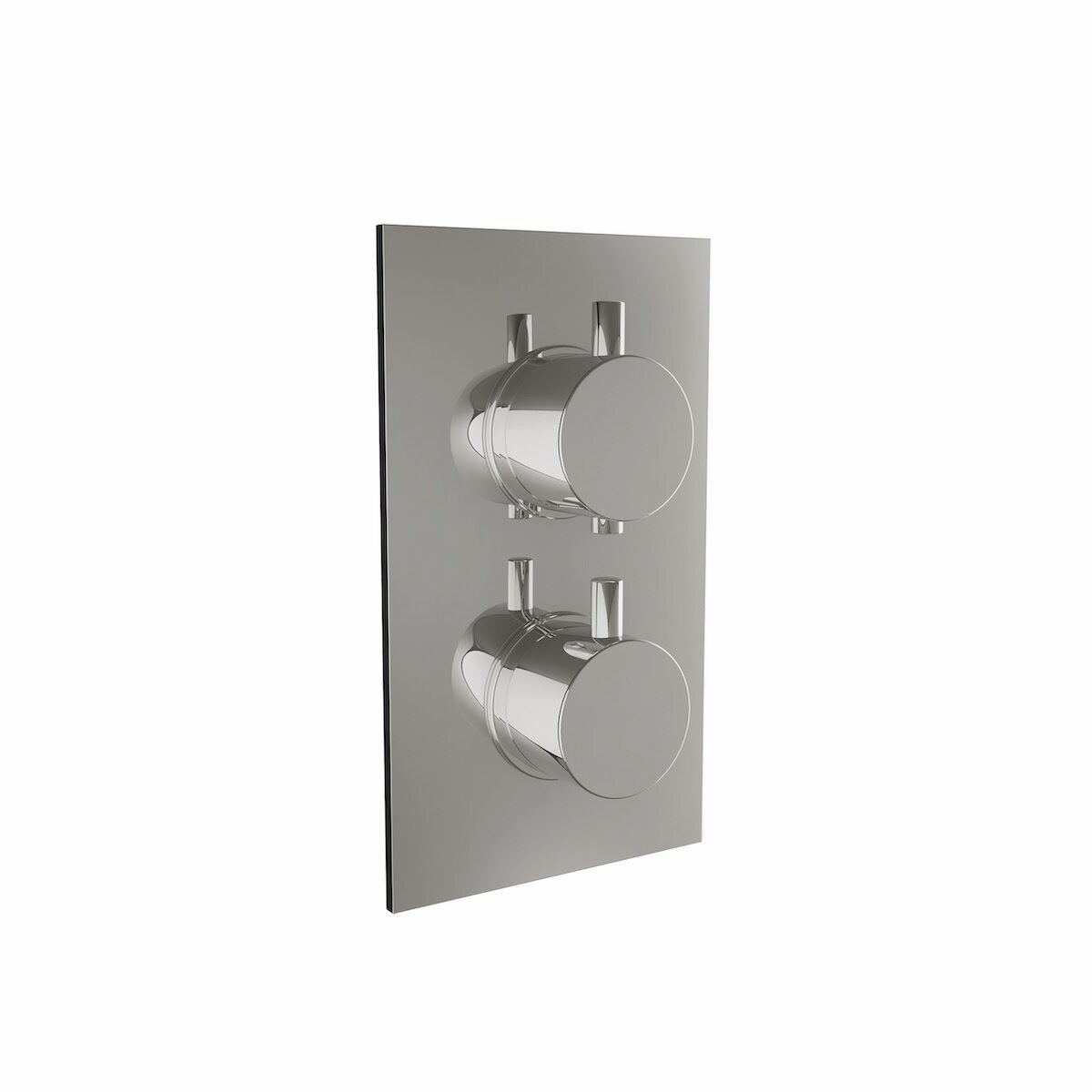 Twin Round Handle, 2 Outlet Concealed Valve with Diverter