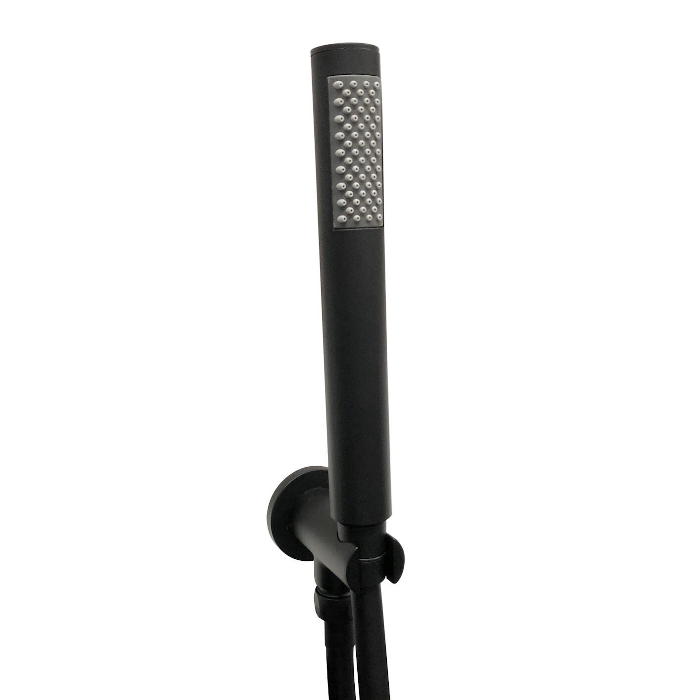 Black Round Shower Outlet, Hose &amp; Head