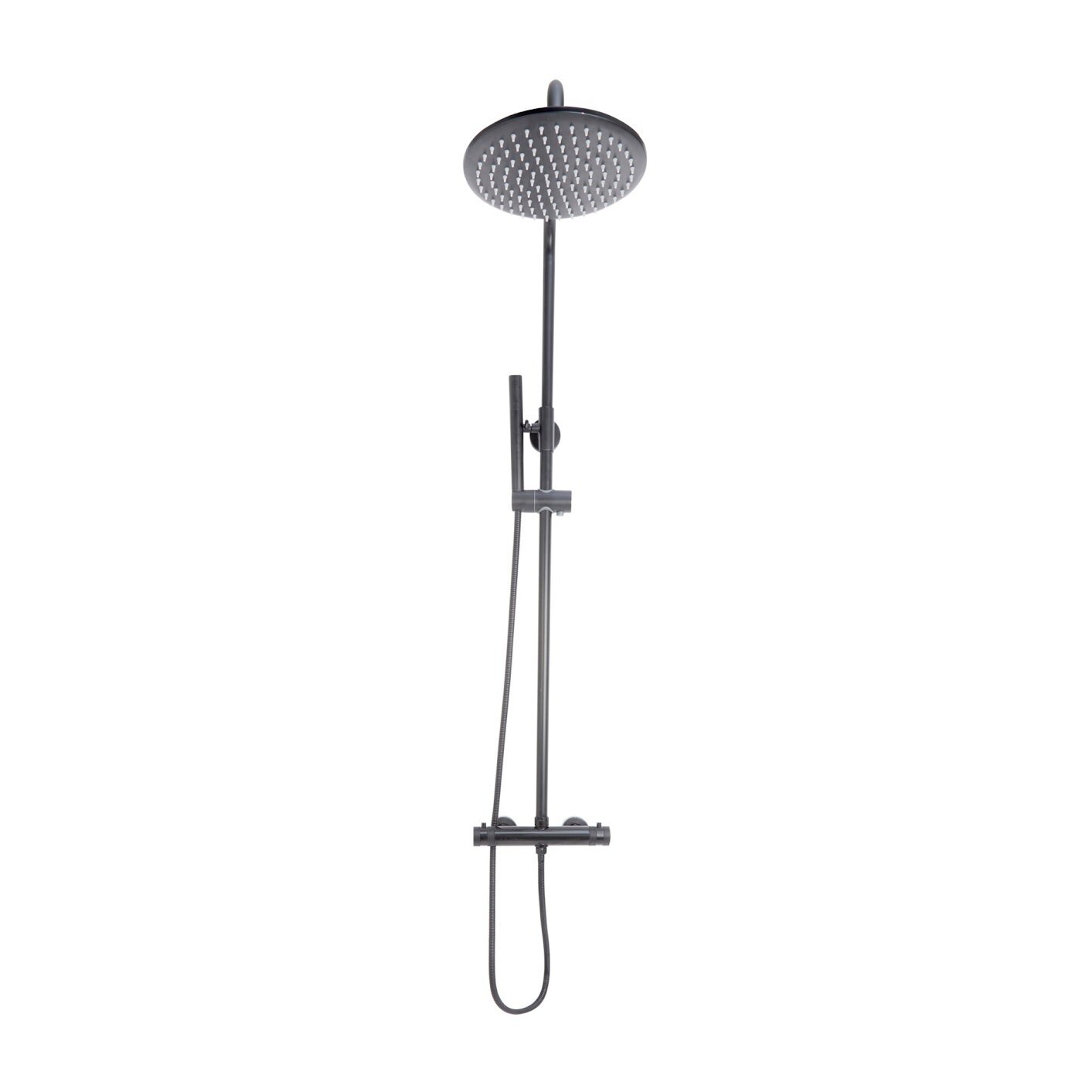 Gunmetal Round Rigid Riser Shower