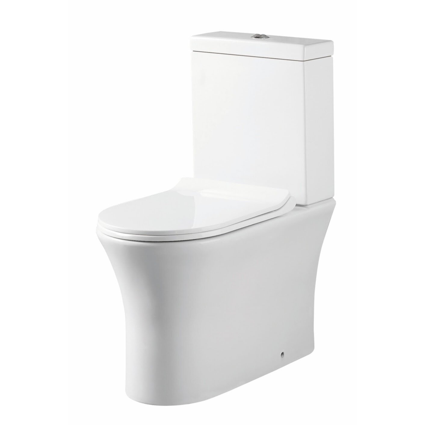 Bria Rimless Comfort Height Closed Back Pan Including Cistern &amp; Soft Close Seat