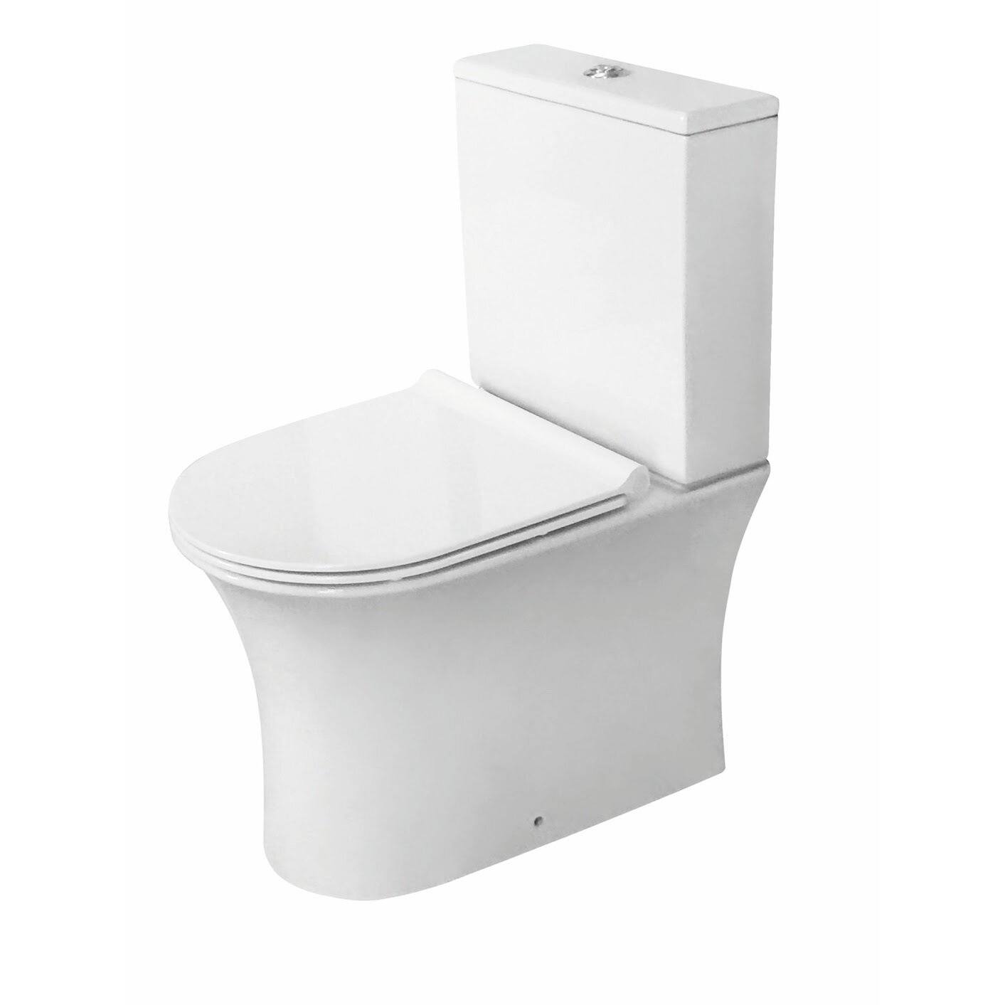Bria Rimless Closed Back Pan Including Cistern &amp; Soft Close Seat