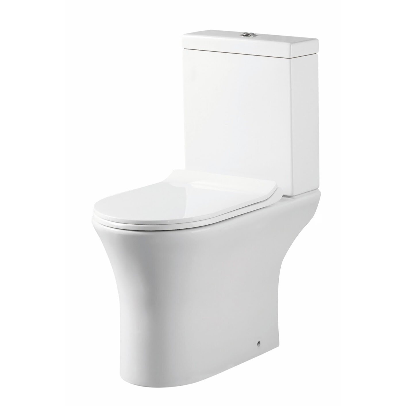 Bria Rimless Open Back Pan Including Cistern &amp; Soft Close Seat