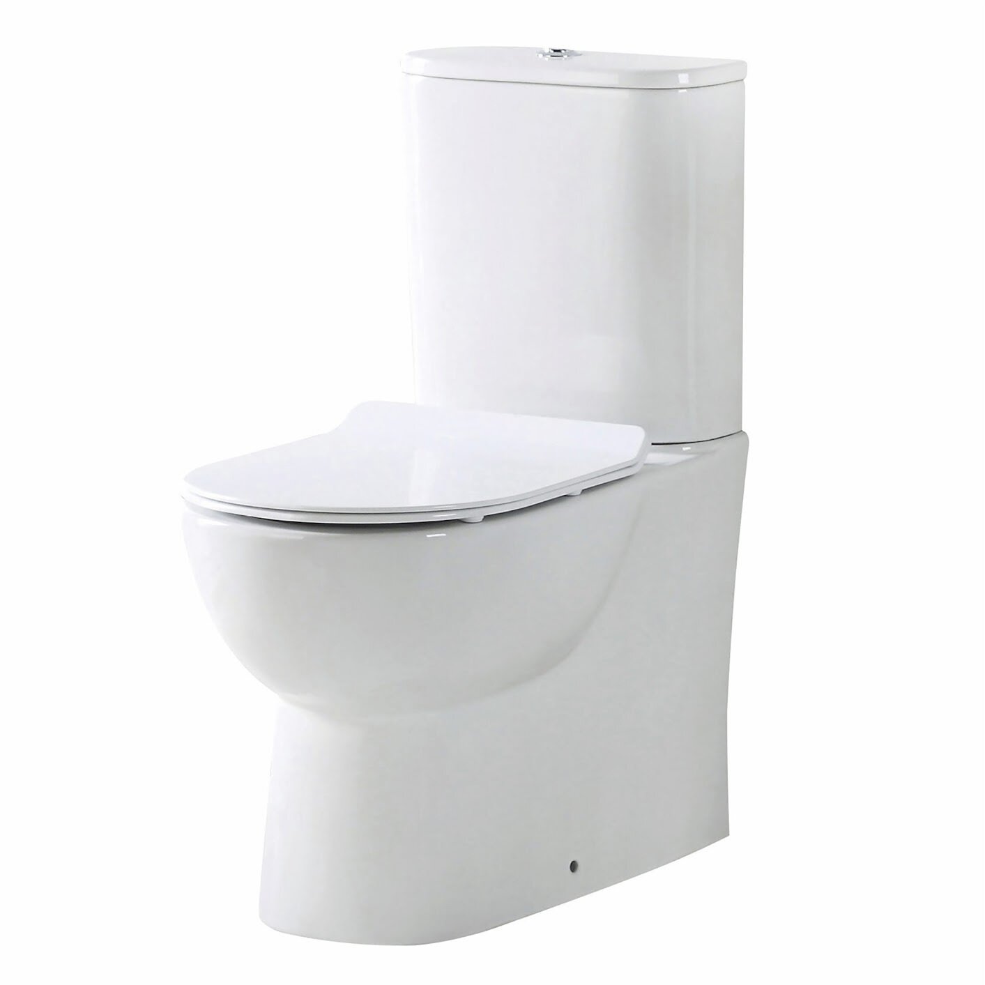 Alessa Rimless Closed Back Pan Including Cistern &amp; Soft Close Seat