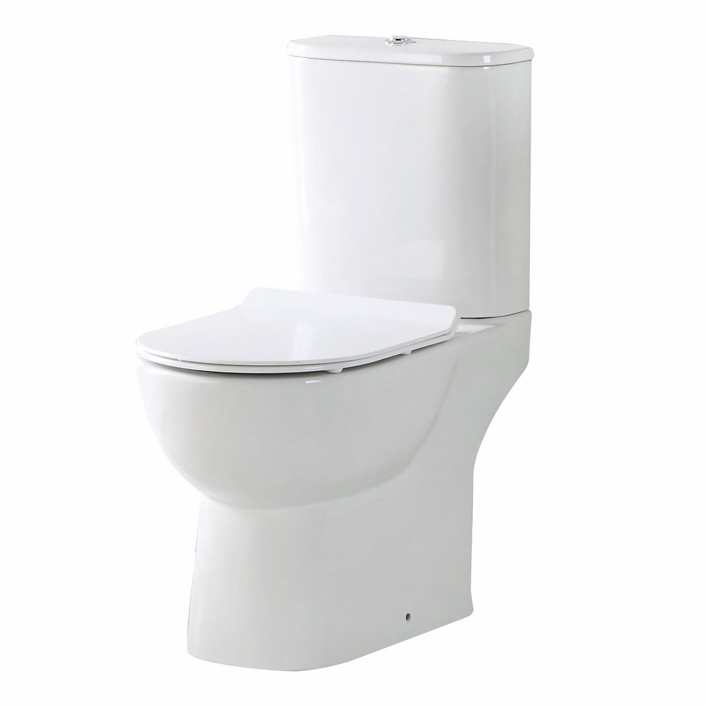 Alessa Rimless Open Back Pan Including Cistern &amp; Soft Close Seat