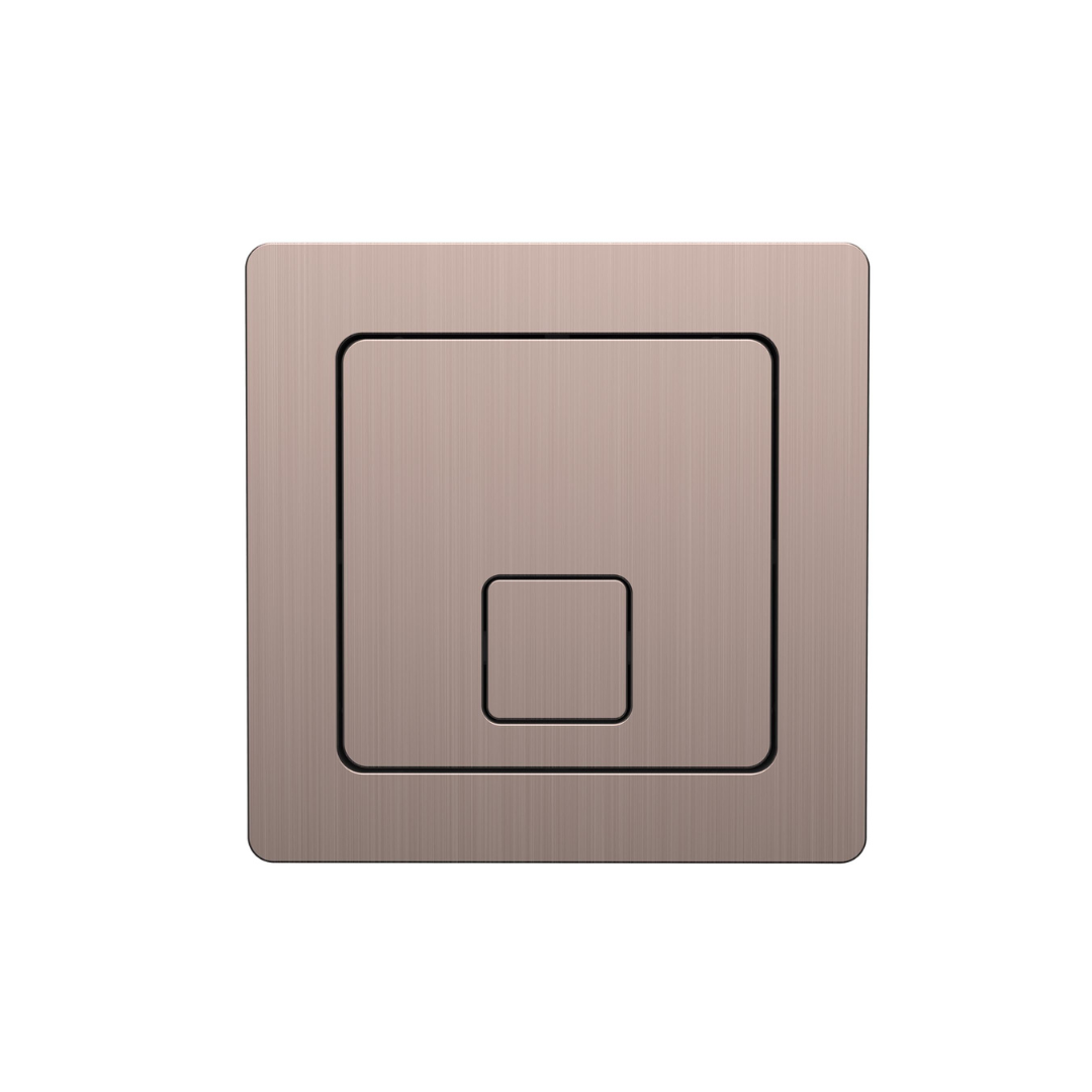 Square Brushed Bronze Dual Flush Button