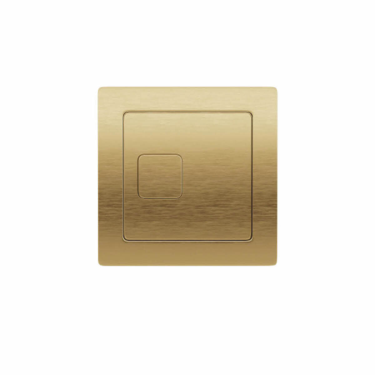 Square Brushed Brass Dual Flush Button