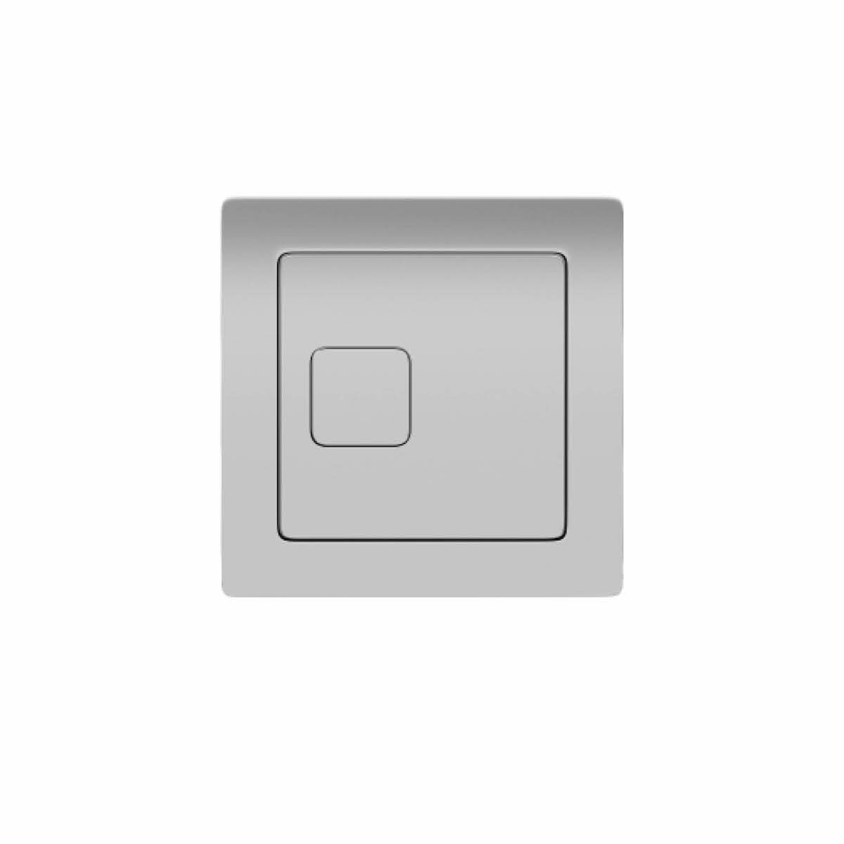 Square Chrome Dual Flush Button