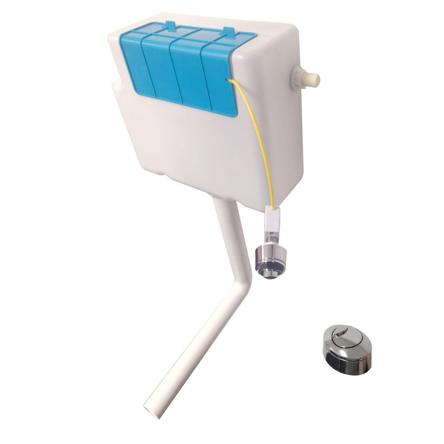 Concealed Cistern with Side Inlet (inc. Chrome Button)