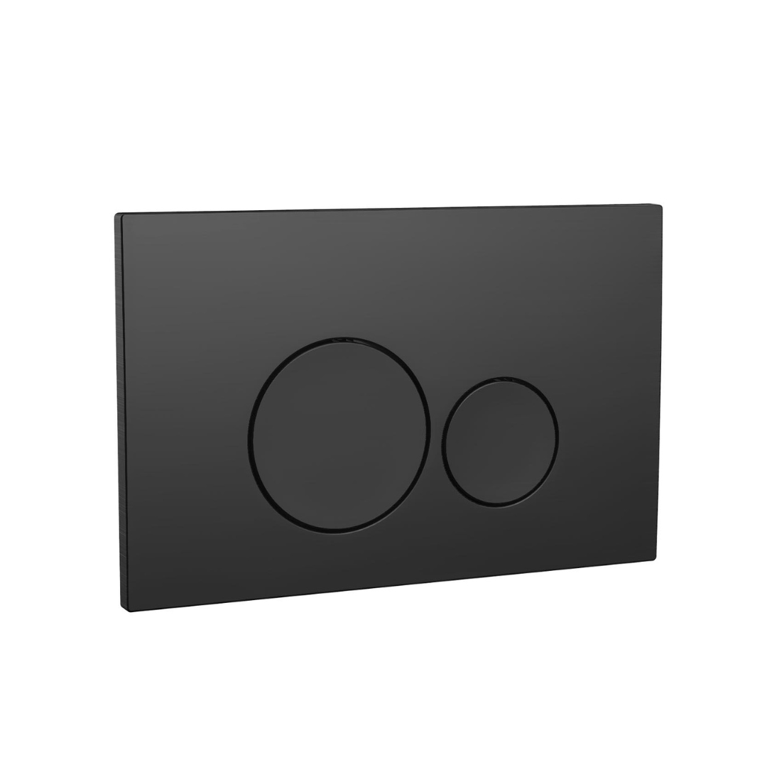 Round Black Dual Flush Button