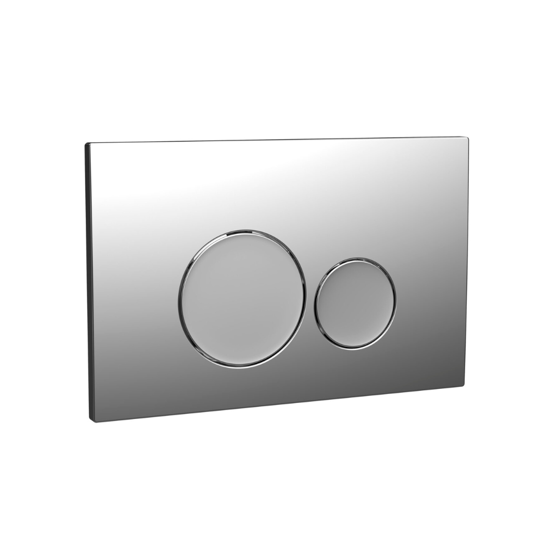 Round Chrome Dual Flush Button