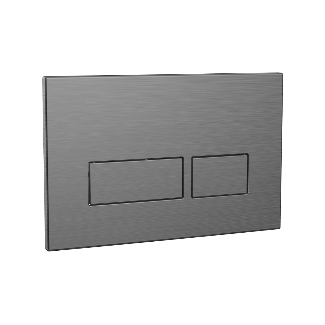 Square Gunmetal Dual Flush Button