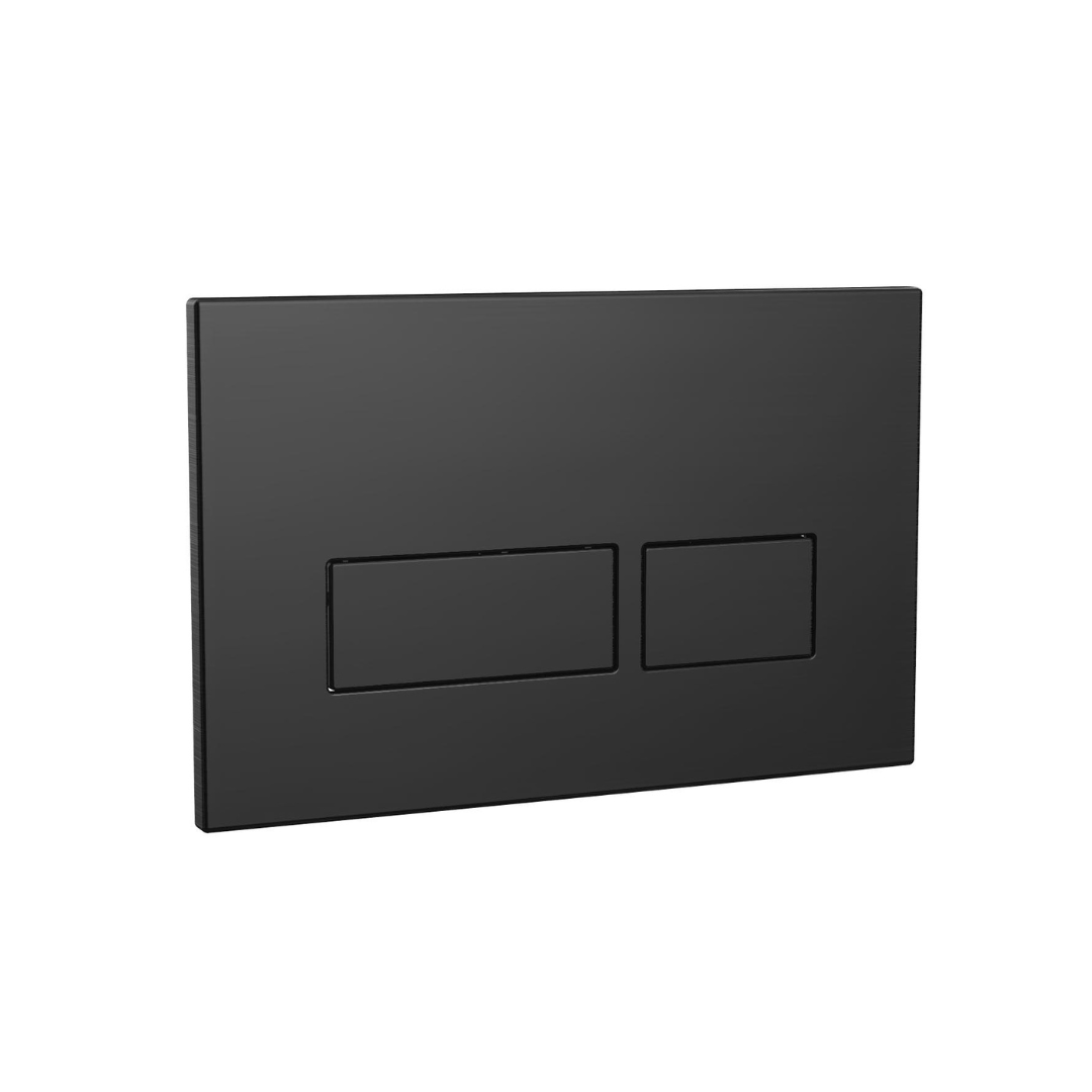 Square Black Dual Flush Button