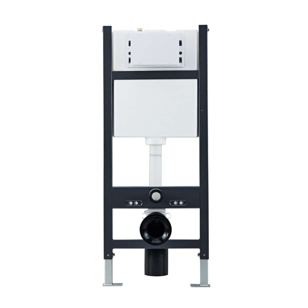 WC Frame &amp; Cistern with Chrome Flush Plate