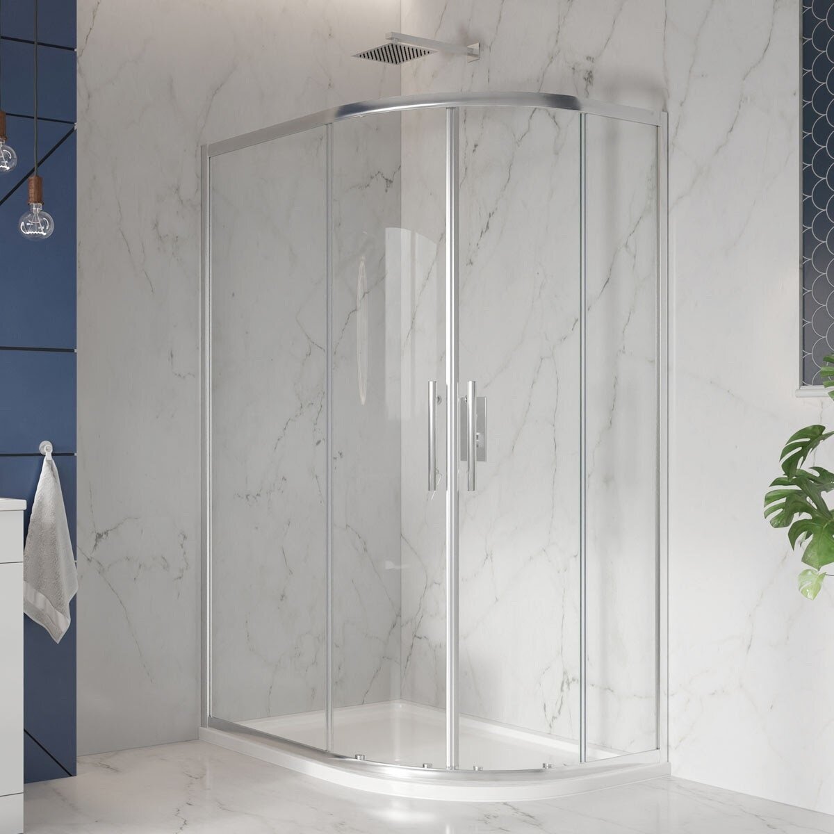 S8 Offset Double Door Quadrant 1000 x 800