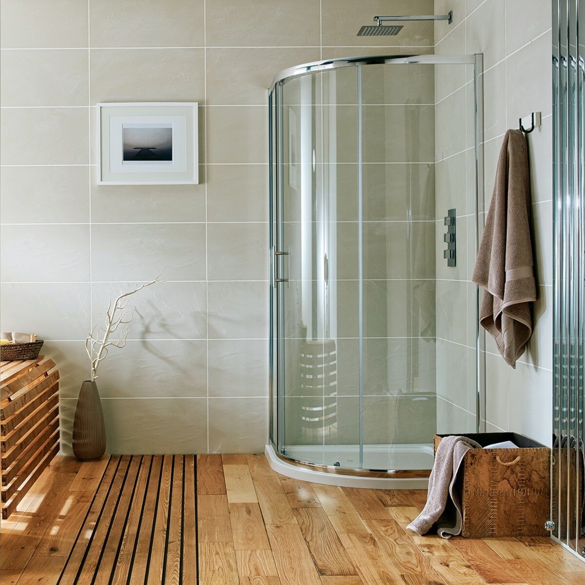 S6 Single Door Quadrant Chrome 1000 x 800