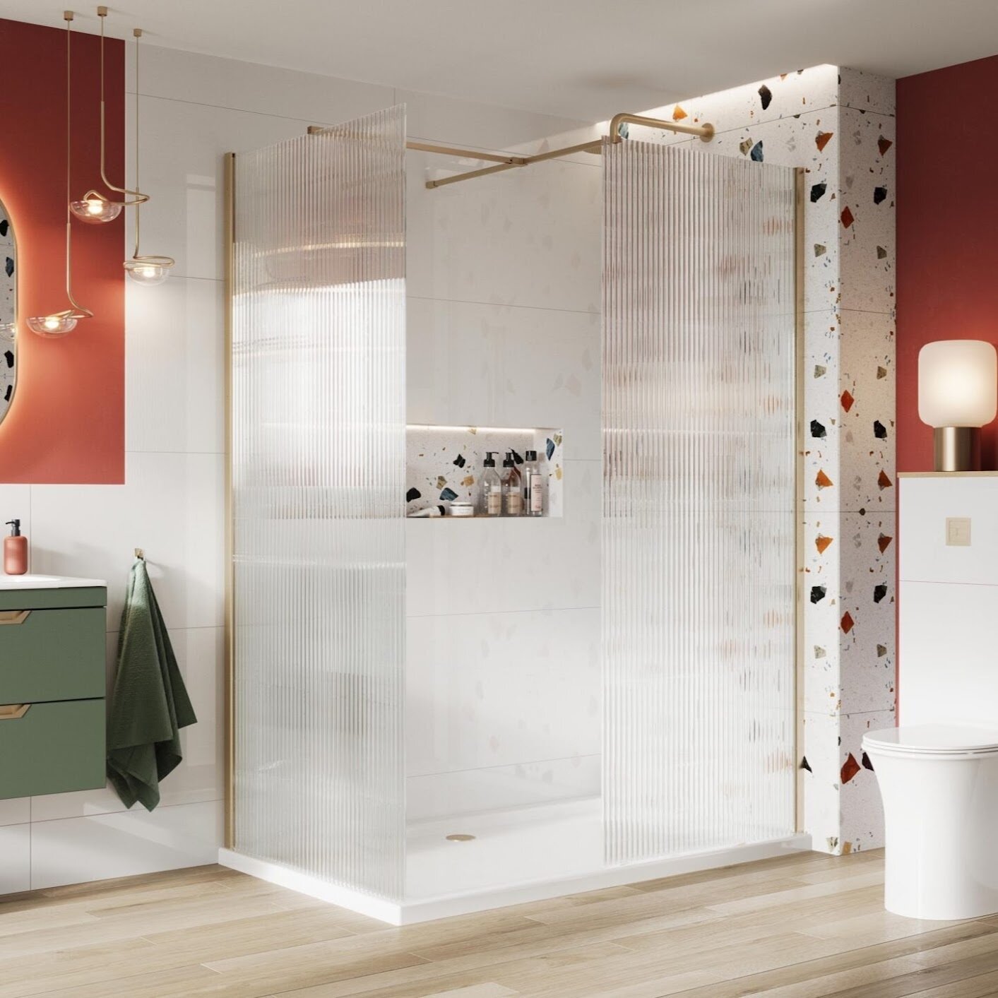 700 Flute Wetroom Panel