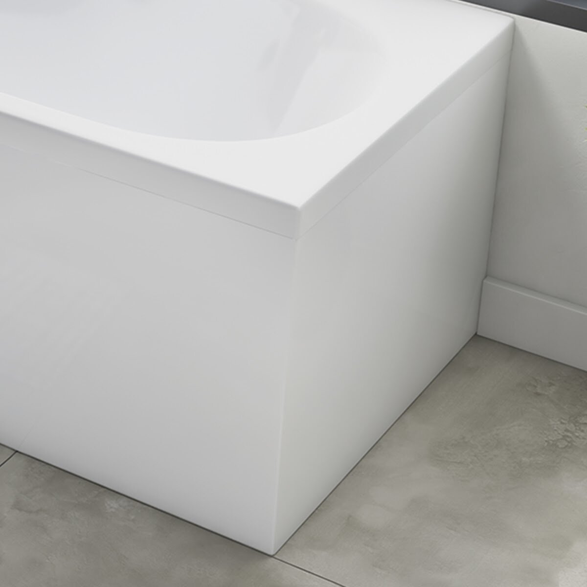 700mm Waterproof Bath Panel End