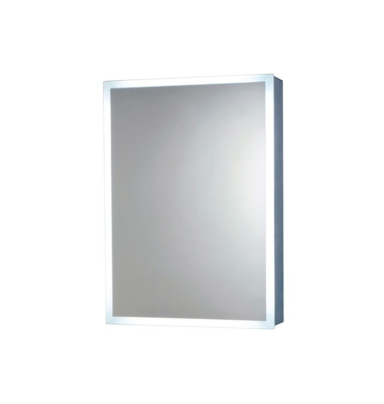 Melba LED Cabinet with Demister Pad and Shaver Socket - Single Door 500 x 700mm