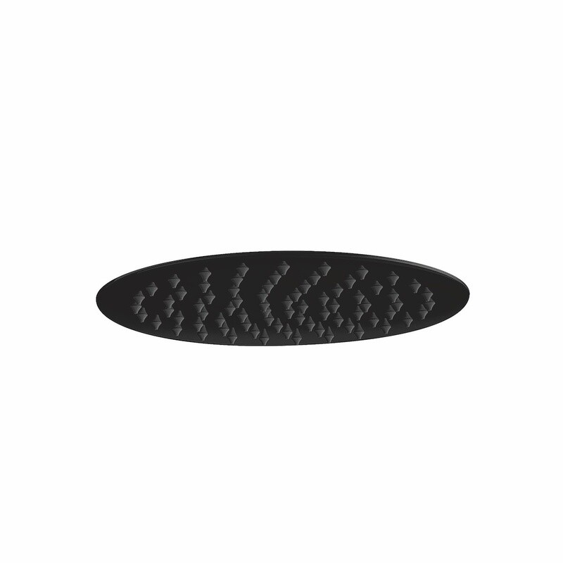 Black Round Shower Head 200mm